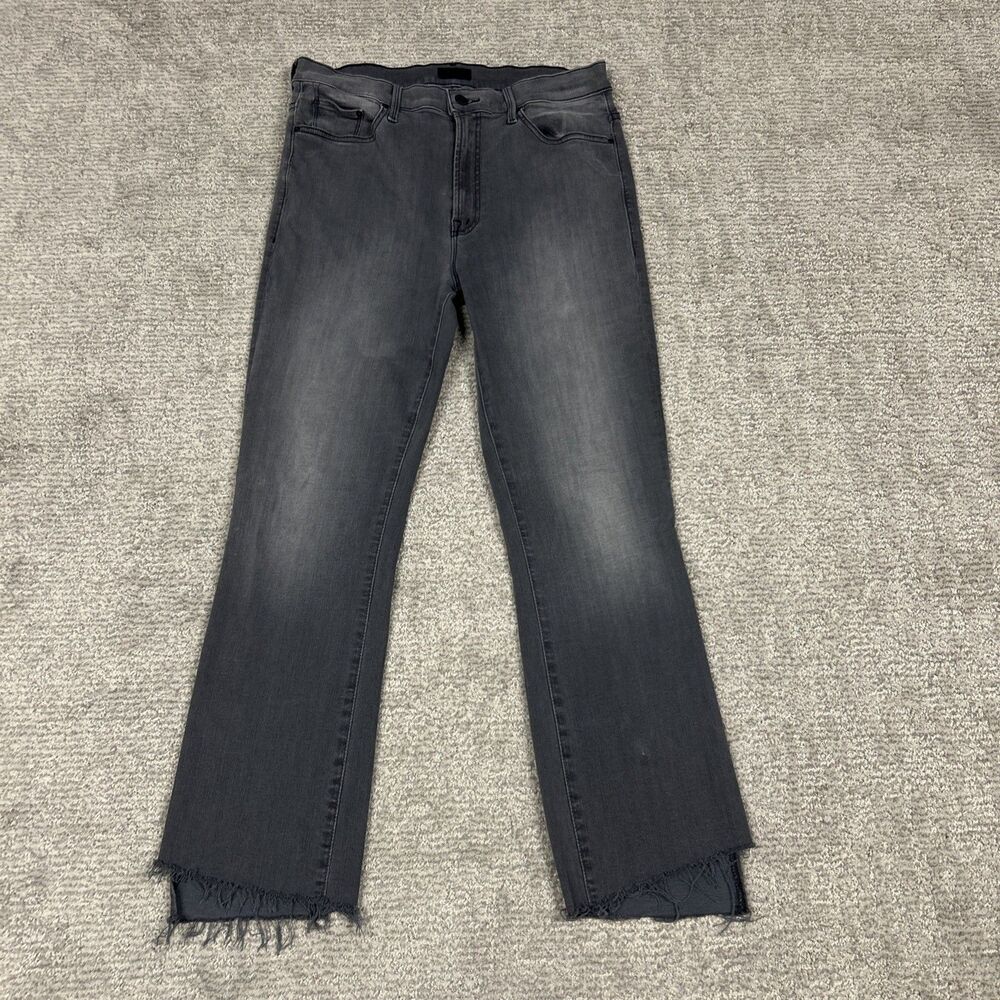 MOTHER Women's Straight Leg Jeans in Washed Charcoal Gray